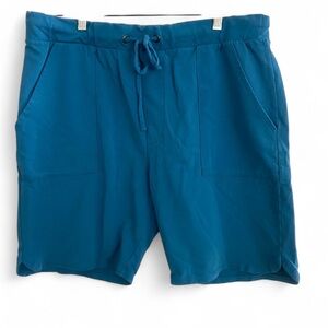 GOODLIFE BLUE ELASTIC WAIST DRAWSTRING SHORTS SIZE XL SOFT COZY CASUAL NEITURAL